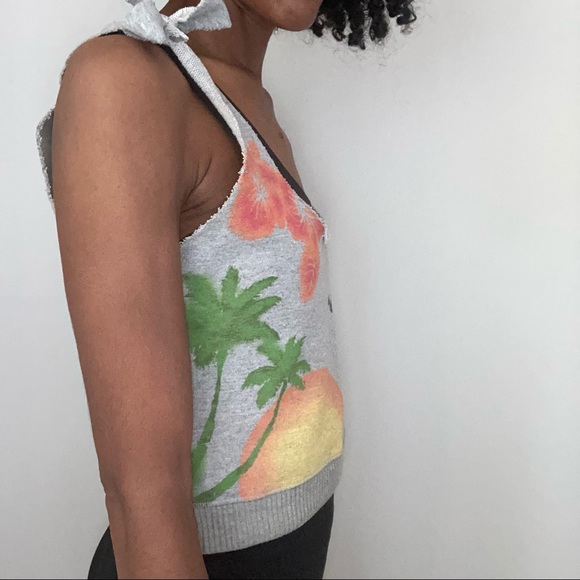 Sweatshirt Material Grey Tank Top Size Small - Picture 2 of 9